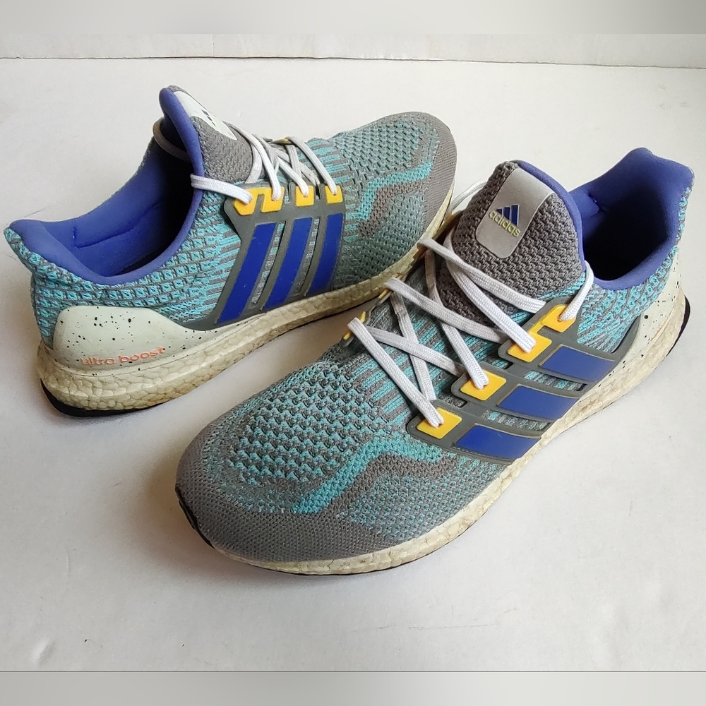 Adidas Ultraboost 5.0 DNA Men's Running Sneakers Knit Grey Blue Ultra boost 12